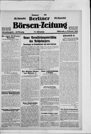 Berliner Börsen-Zeitung vom 06.02.1929