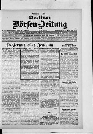 Berliner Börsen-Zeitung vom 07.02.1929