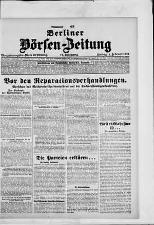 Berliner Börsen-Zeitung vom 08.02.1929
