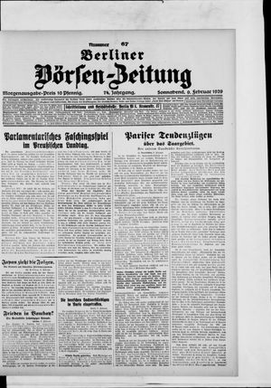 Berliner Börsen-Zeitung vom 09.02.1929