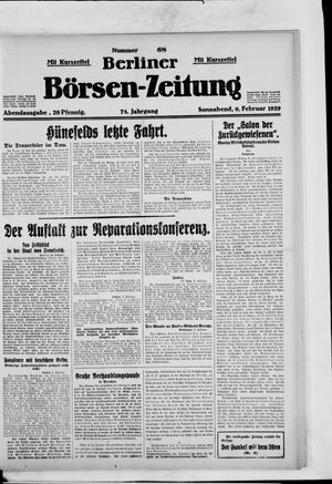 Berliner Börsen-Zeitung vom 09.02.1929