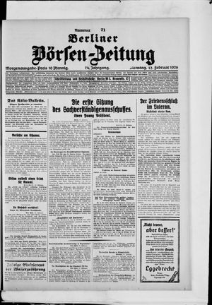 Berliner Börsen-Zeitung on Feb 12, 1929