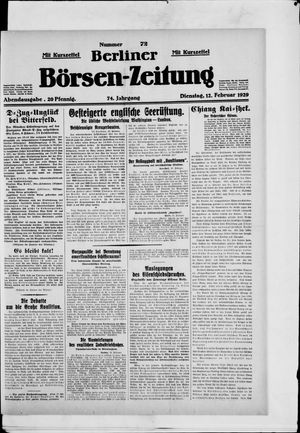 Berliner Börsen-Zeitung on Feb 12, 1929