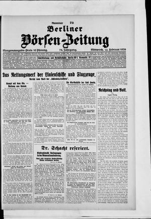 Berliner Börsen-Zeitung vom 13.02.1929