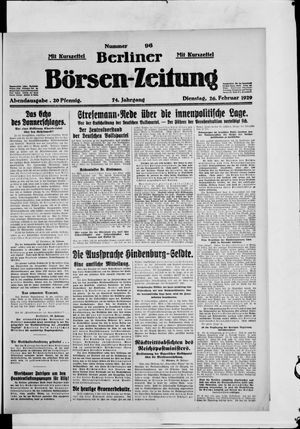 Berliner Börsen-Zeitung vom 26.02.1929