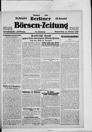 Berliner Börsen-Zeitung vom 28.02.1929