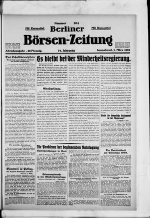 Berliner Börsen-Zeitung vom 02.03.1929