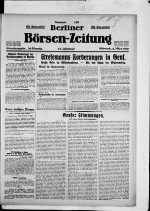 Berliner Börsen-Zeitung on Mar 6, 1929