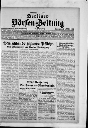 Berliner Börsen-Zeitung vom 09.03.1929