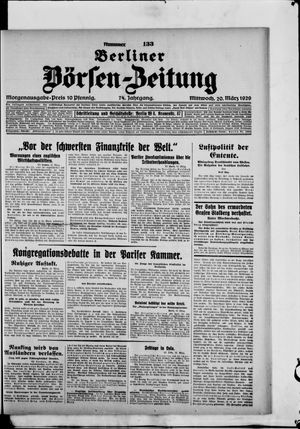 Berliner Börsen-Zeitung on Mar 20, 1929