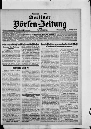 Berliner Börsen-Zeitung vom 21.03.1929