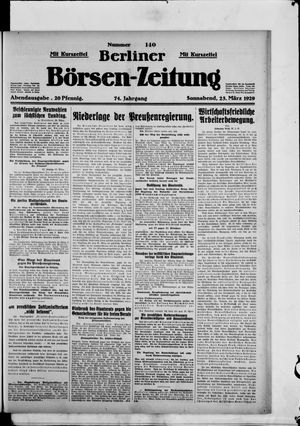 Berliner Börsen-Zeitung vom 23.03.1929