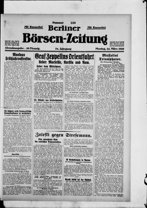 Berliner Börsen-Zeitung on Mar 25, 1929
