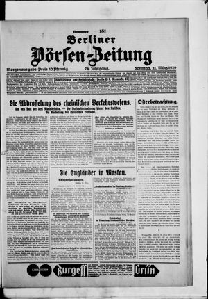 Berliner Börsen-Zeitung vom 31.03.1929