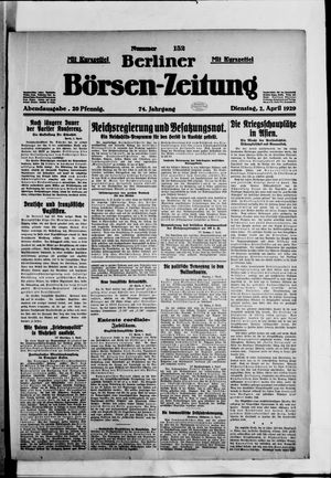 Berliner Börsen-Zeitung on Apr 2, 1929