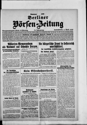 Berliner Börsen-Zeitung on Apr 6, 1929
