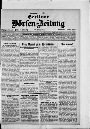 Berliner Börsen-Zeitung on Apr 7, 1929