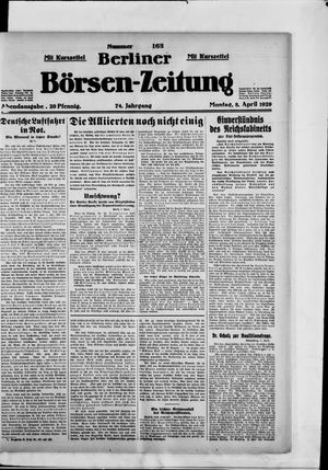 Berliner Börsen-Zeitung on Apr 8, 1929