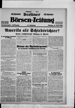 Berliner Börsen-Zeitung vom 15.04.1929