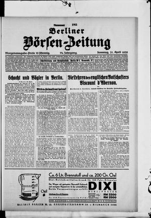 Berliner Börsen-Zeitung vom 21.04.1929