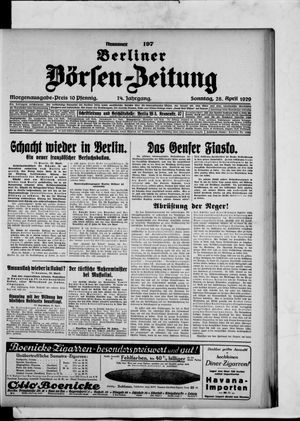 Berliner Börsen-Zeitung vom 28.04.1929