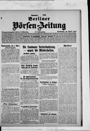 Berliner Börsen-Zeitung vom 30.04.1929