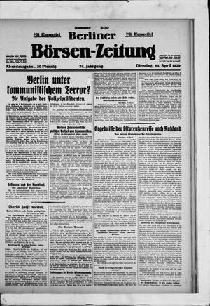 Berliner Börsen-Zeitung vom 30.04.1929