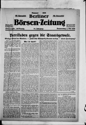 Berliner Börsen-Zeitung on May 2, 1929