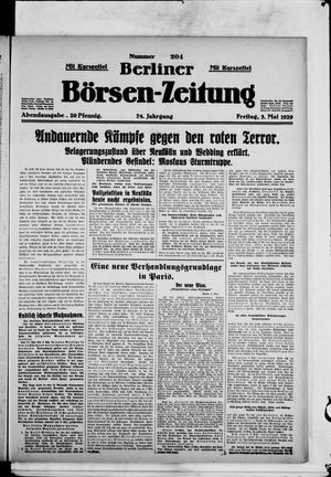 Berliner Börsen-Zeitung vom 03.05.1929