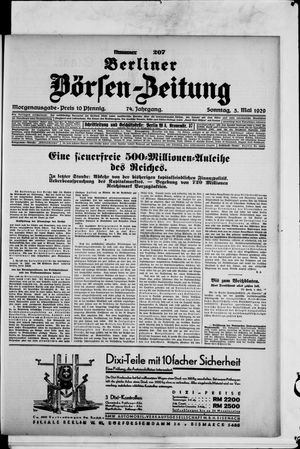 Berliner Börsen-Zeitung vom 05.05.1929