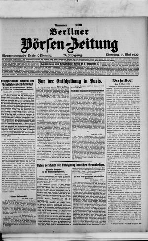 Berliner Börsen-Zeitung vom 07.05.1929