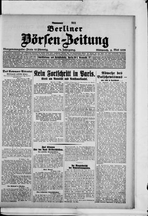 Berliner Börsen-Zeitung vom 08.05.1929