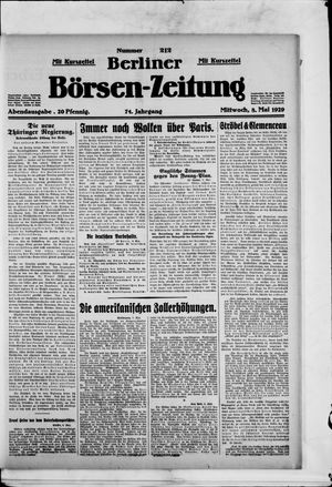 Berliner Börsen-Zeitung vom 08.05.1929