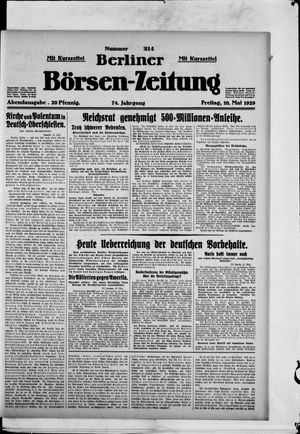 Berliner Börsen-Zeitung vom 10.05.1929