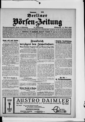 Berliner Börsen-Zeitung vom 15.05.1929