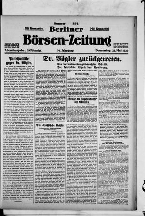 Berliner Börsen-Zeitung vom 23.05.1929