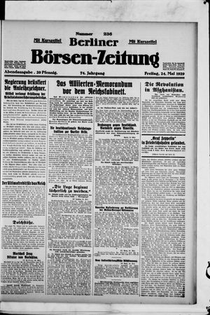 Berliner Börsen-Zeitung on May 24, 1929