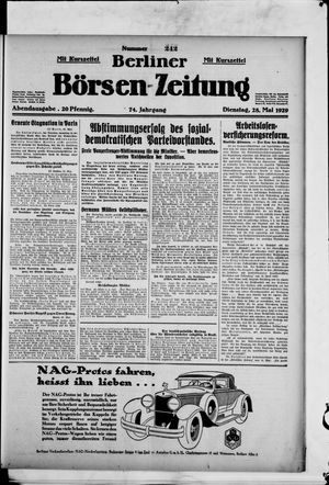 Berliner Börsen-Zeitung vom 28.05.1929