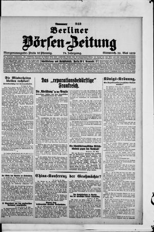 Berliner Börsen-Zeitung vom 29.05.1929