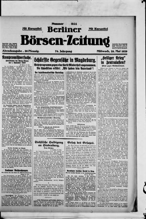Berliner Börsen-Zeitung vom 29.05.1929