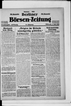Berliner Börsen-Zeitung vom 05.06.1929