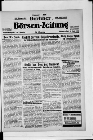 Berliner Börsen-Zeitung vom 06.06.1929