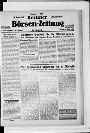 Berliner Börsen-Zeitung vom 07.06.1929