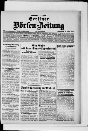 Berliner Börsen-Zeitung vom 09.06.1929