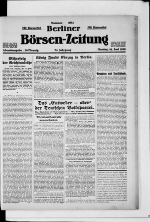 Berliner Börsen-Zeitung vom 10.06.1929