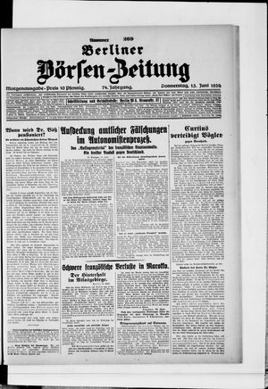Berliner Börsen-Zeitung vom 13.06.1929