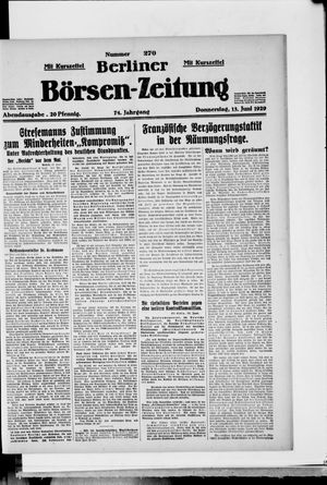 Berliner Börsen-Zeitung vom 13.06.1929