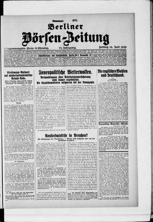 Berliner Börsen-Zeitung vom 14.06.1929