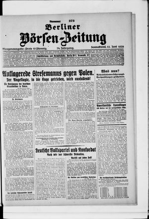 Berliner Börsen-Zeitung vom 15.06.1929