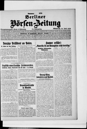 Berliner Börsen-Zeitung on Jun 19, 1929